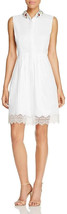 ELIE TAHARI White &quot;Samiyah&quot; Dress w/ Removable Sequin Collar &amp; Lace Hem ... - £117.98 GBP