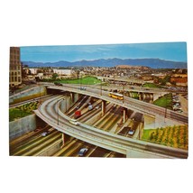 Postcard Harbor Freeway Looking North From Sixth Street Los Angeles Chrome - $6.92