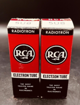 Vintage NOS RCA Radiotron 5U8 Vacuum Electron Tube Lot of 2 Tested NEW - $8.75