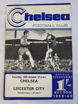 1968 - 1969 Chelsea Football Soccer Club Program Vs Leicester City Vintage Sport - £15.70 GBP