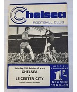 1968 - 1969 CHELSEA FOOTBALL SOCCER CLUB PROGRAM VS LEICESTER CITY VINTA... - £16.01 GBP