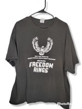 Delta Pro Weight XXL 2XL Freedom Rings Black Short Sleeve Patriotic T Shirt  - £11.26 GBP