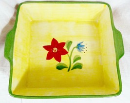 Pfaltzgraff NAPOLI Square Baking Dish Floral Hand Painted - £26.22 GBP
