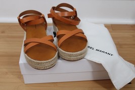 NIB Isabel Marant 37 7 Melyz Leather Ankle Strap Platform Espadrille Sandals - £96.54 GBP