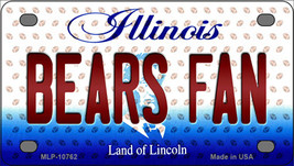 Bears Fan Illinois Novelty Mini Metal License Plate Tag - £11.76 GBP