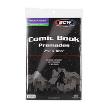 2 packs of 50 (100) BCW Premade Resealable Silver Comic Book Bags &amp; Boards - $41.15