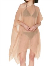 Palma Giallo turkish crew neck coverup in Beige - size One Size - $40.59