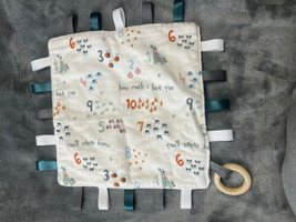 Lovey Taggie Tag Security Blanket Baby Toddler Numbers Counting 11” - £11.50 GBP