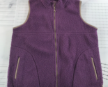 Life Is Good Fleece Vest Womens Extra Large Purple Full Zip Pockets Sher... - $15.79