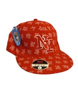 New York Yankees NY Red Fitted Flag Fifty Baseball Hat Cap Size L (60CM) - £11.03 GBP