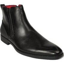 Men TAYNO Chelsea Chukka Soft Comfortable Leather Zip up Boot Coupe L Black image 4