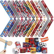 Acehome 48 PCS Kids Slap Bands Wristbands Bulk Vinyl Rolls Car - $64.35 MXN