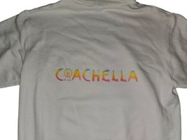 Coachella pullover White hoodie Core Fleece Unisex Adult Size Medium  - £34.16 GBP