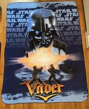 Disney Lucasfilm Star Wars Vader 62&quot; x 45&quot; Soft Fleece Throw Blanket - £13.49 GBP