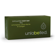 Unlabelled Exfoliating Lemongrass Lemon Mrytle &amp; Collagen Body Bar 180g - £55.98 GBP