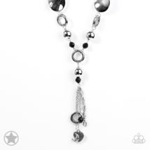 Paparazzi Total Eclipse of the Heart Silver Necklace - New - $4.50
