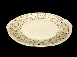Bone China Handled Cake Plate, Oscar Schaller Floral Pattern, Vintage Bavaria - £19.54 GBP