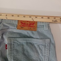 Levi's 505 Men's Size 34x32 Fits 32×32 Blue Coton Pants Straight image 9