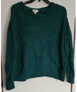 Womens L Style &amp; Co Green Round Neck Long Sleeve Sweater - €16,14 EUR