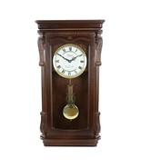 Bedford Clock Collection Chestnut Chiming Pendulum Wall Clock - $163.99