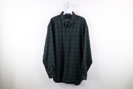 Vintage 90s Pendleton Mens Medium Worsted Wool Houndstooth Button Down Shirt - £70.56 GBP