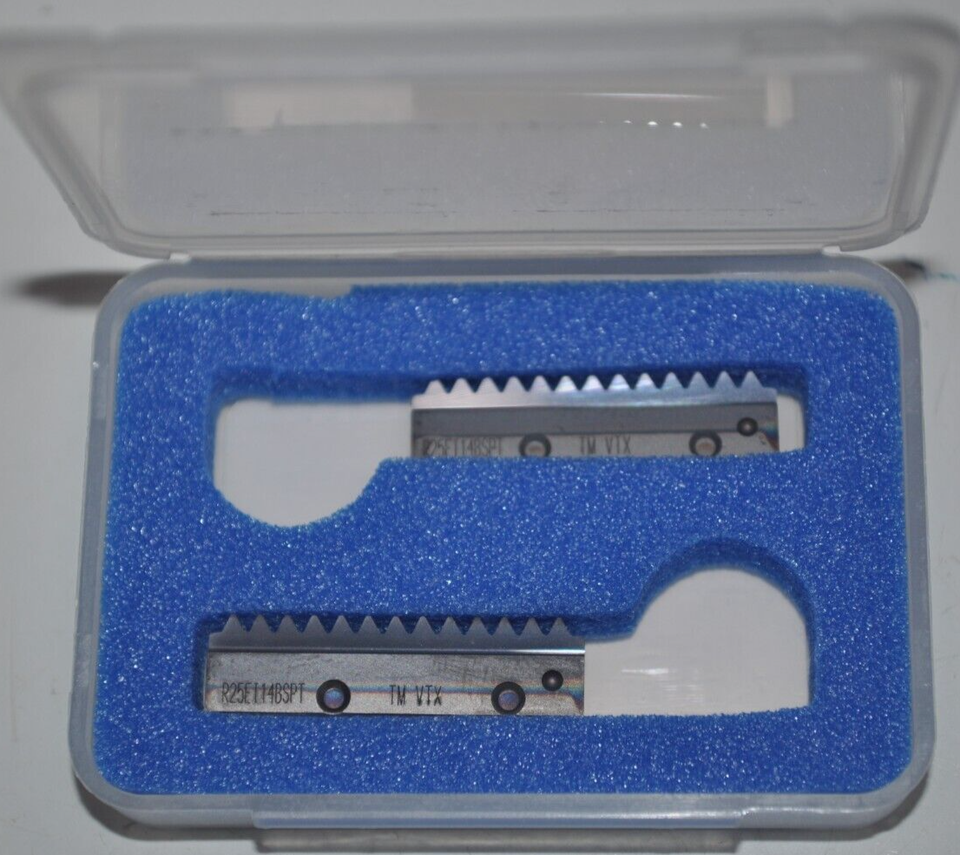 Lot of 2 NEW Vargus Vardex R25EI14BSPTTM VTX Carbide Thread Mill Inserts... - $69.29