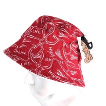 NWT Miller High Life Logo Red Cotton Bucket Hat OSFM Spencer&#39;s Party Str... - $330.75 MXN