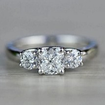 Engagement Ring 2.75Ct Cushion Cut Simulated Diamond 14k White Gold in Size 6.5 - £198.91 GBP