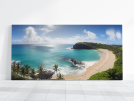 Hawaii Beach Ocean Landscape Painting Canvas Art HD Print Poster, Wall Art Decor - £56.18 GBP