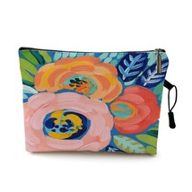 Colorful  Painting Woman Toilet Organizer Bag Travel Size Makeup Pouch Cosmetic  - £45.99 GBP