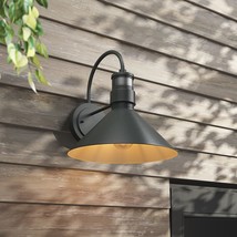 Farmhouse Gooseneck Dusk to Dawn Motion Sensor Outdoor Barn ht Black Iron - $86.12