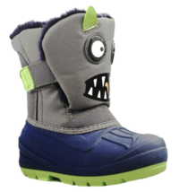 Cat &amp; Jack Toddler Boys&#39; Grey Huxley Monster Water Resistant Winter -10F Boots - £14.37 GBP