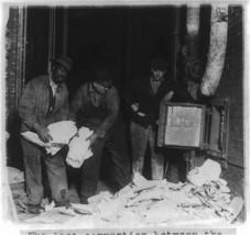 8&quot; x 10&quot; Photo 1923 Three men throwing ballots, tally sheets and poll book - $16.95
