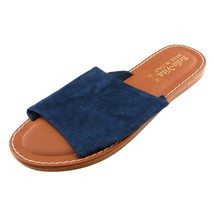 Bella Vita Size 8.5 W Blue Slides Leather Women Sandal Shoes - £15.82 GBP