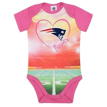 NFL New England Patriots Bodysuit Stadium Design Pink Size 6-9 Month Gerber - £11.95 GBP