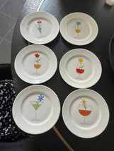 Set of 6 Crate &amp; Barrel Monno 6.75&quot; Salad Appetizer Plates - $461.34 MXN