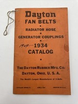 1934 Dayton Rubber Fan Belts Radiator Hose Auto Parts Catalog Manual Mailer - £14.85 GBP