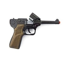 Gonher German Luger Style Police 8 Shot Diecast Cap Gun - $26.72