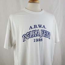 Vintage A.B.W.A Polka Fest 1998 T-Shirt XL Single Stitch Bryden Motors Beloit WI - £23.17 GBP