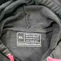 Semper Fresh Women's Black Drawstring Pullover Cropped Hoodie Sweatshirt Size XL image 3