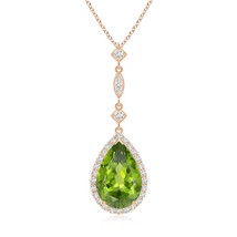 Authenticity Guarantee

ANGARA Natural 3.66 Ct Peridot Teardrop Pendant with ... - $2,351.97