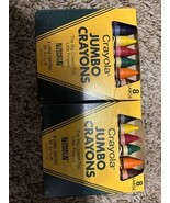 NOS 1980&#39;s Vintage Crayola Jumbo Crayons Unused 8 Count Box Binney &amp; Smi... - $418.79 MXN