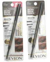 2 x Revlon ColorStay Micro brow Pencil - Soft Black 457  w/ spoolie - $16.99