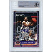 Muggsy Bogues Signed Raptors 1999 Skybox  Beckett Autograph BGS On-Card Auto - £61.28 GBP