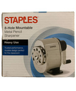 Staples Manual Pencil Sharpener 8 Hole Mountable Heavy Use Steel Blades - $372.51 MXN