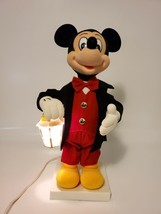 Disney Santas Workshop Mickey Lighted Animated Musical Figurine Preowned See Vid - £146.05 GBP