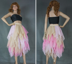 Pink Layered Tulle Midi Skirt Outfit Women Custom Plus Size Ruffle Tulle Skirt image 4