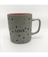 LOVE Hearts Coffee Tea Mug Valentines Day Red Pink White New Ceramic Gift - $16.65