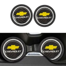 Brand New 2PCS Chevrolet Real Carbon Fiber Car Cup Holder Pad Water Cup Slot Non - £11.79 GBP