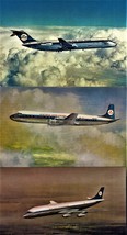 Postcards Lot of 3 KLM DC 7 , 8, &amp; 9 airplane Postcards - $2.20